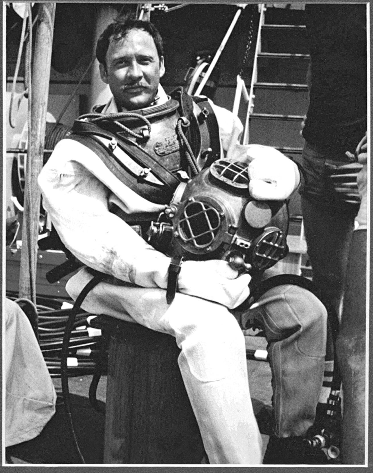 Vintage photograph of Xerxes serving aboard the Kittiwake