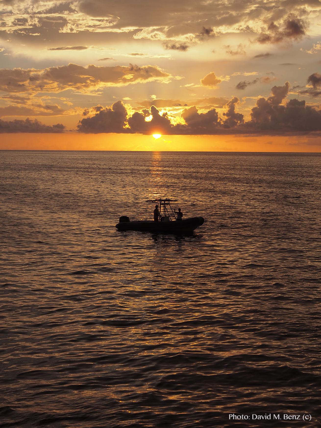 sunset at Danger Reef