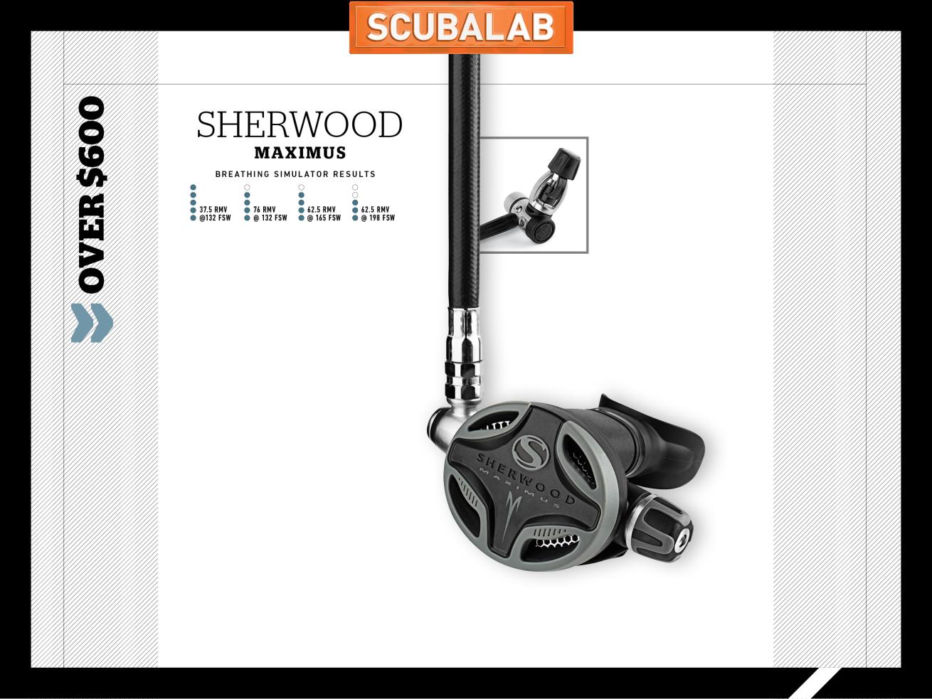 Sherwood Scuba Maximus diving regulator ScubaLab review