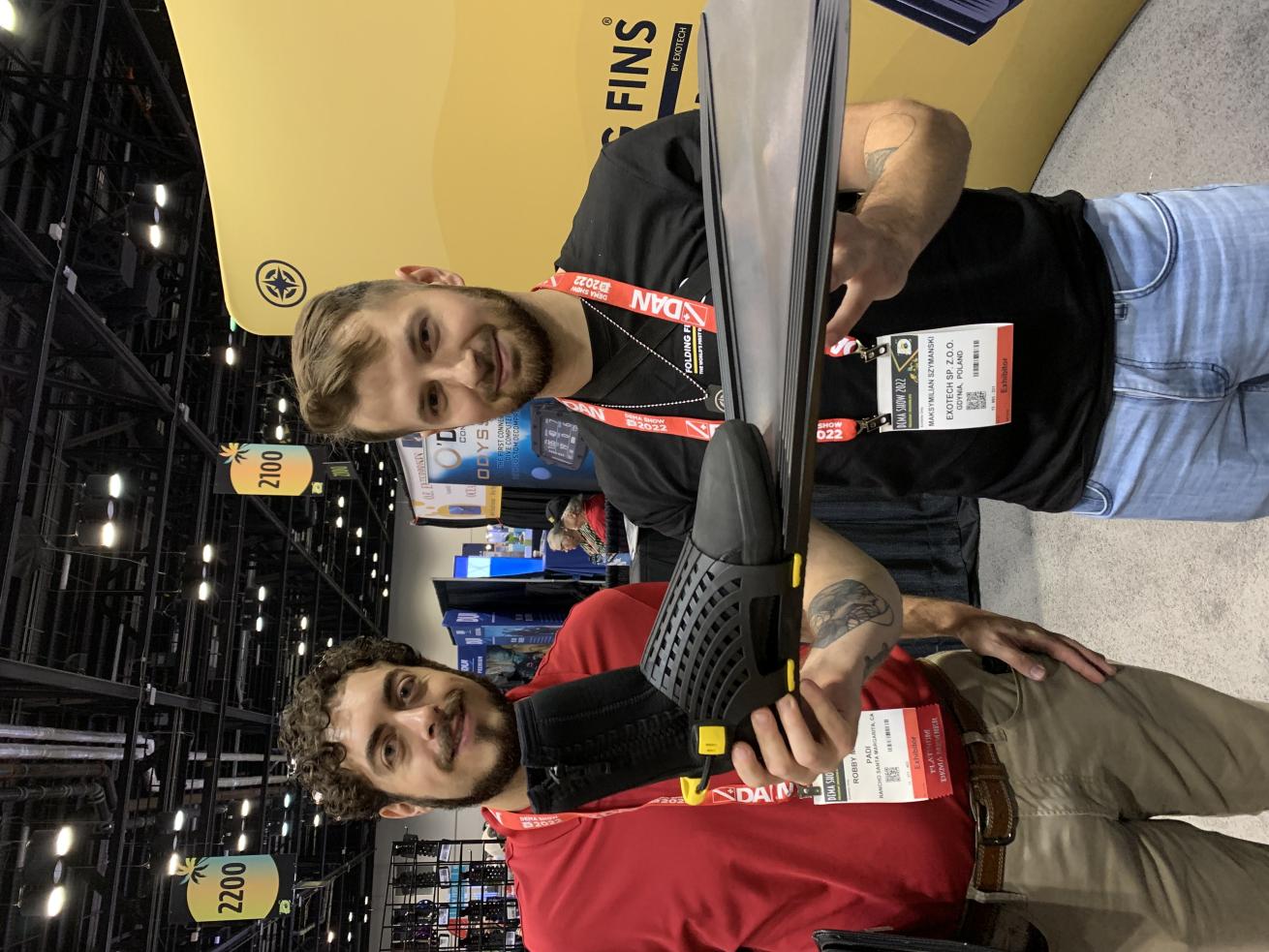ScubaLab looking at folding fins