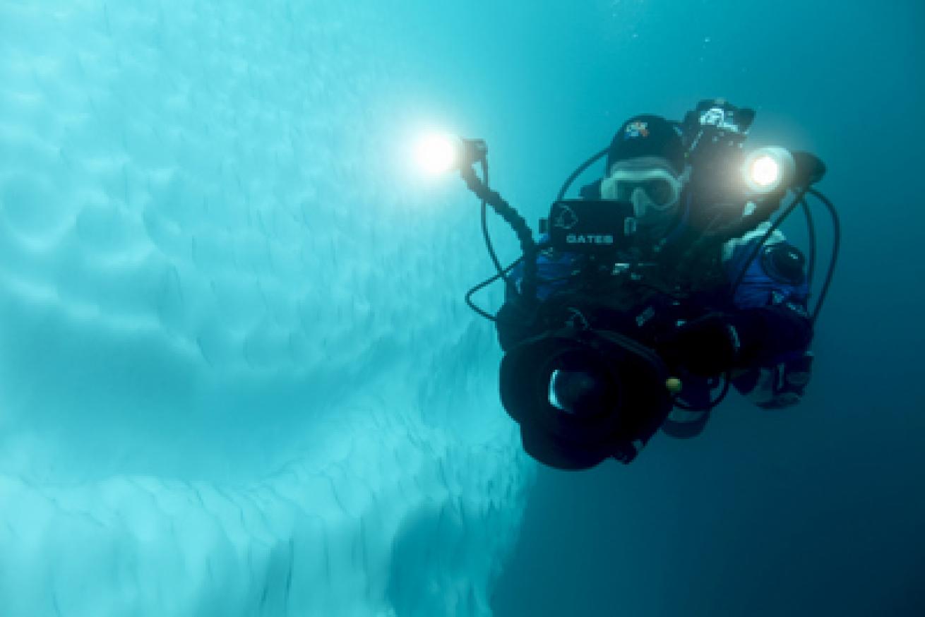 Szilvia Gogh was amazed by the dimpled texture of ice underwater in Antarctica.