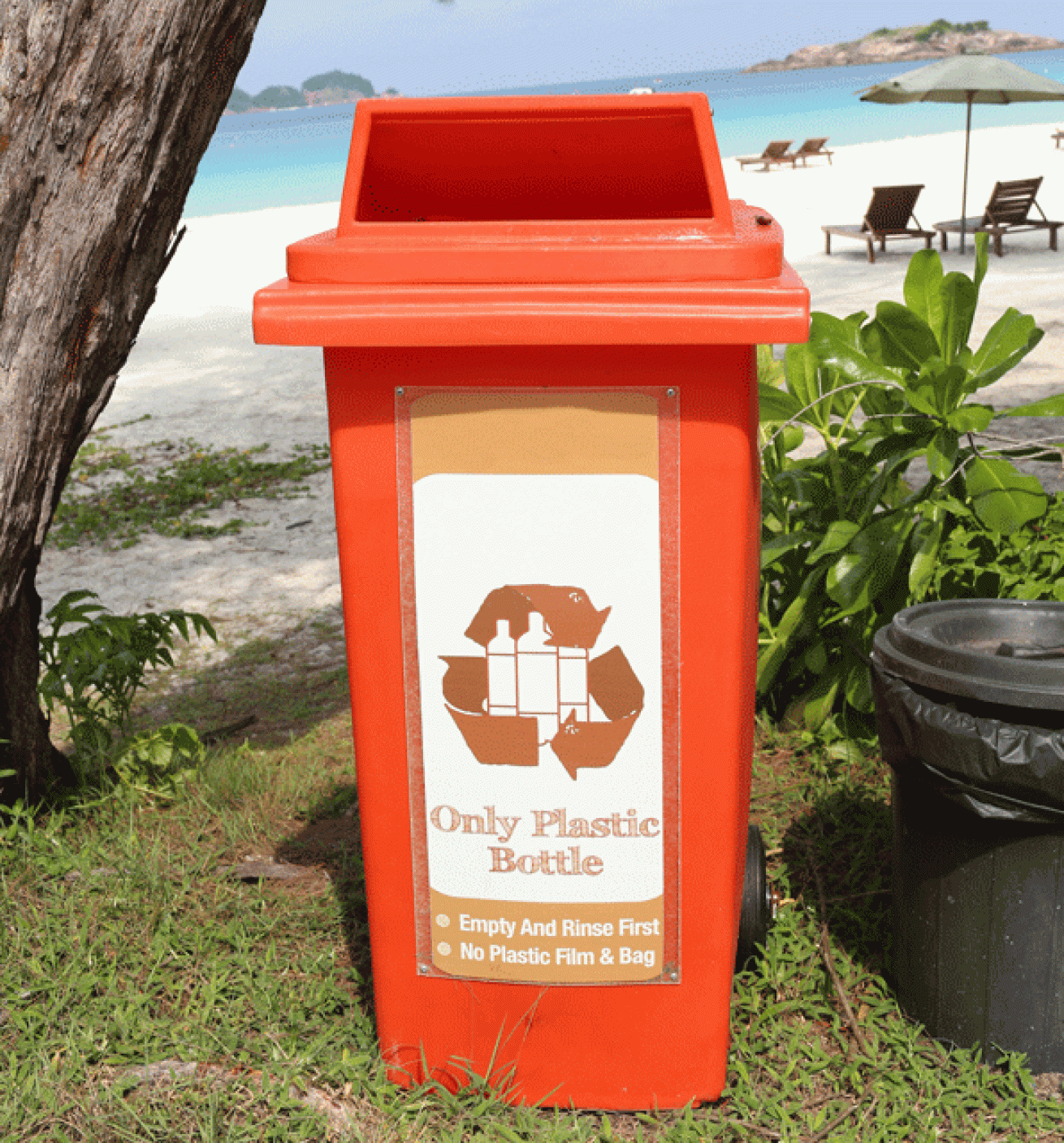 trash bin beach