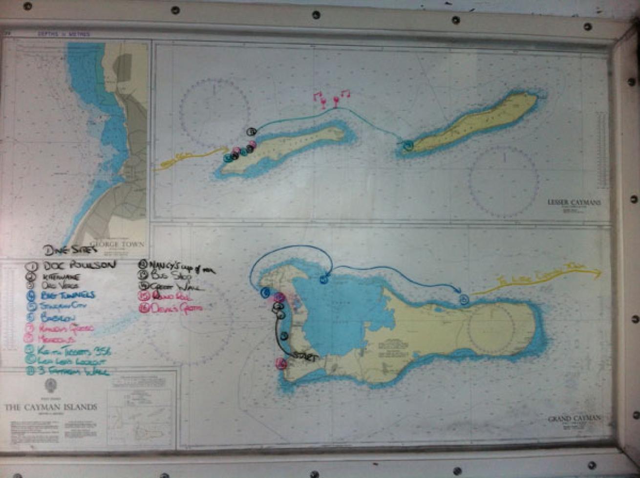 Dive site map