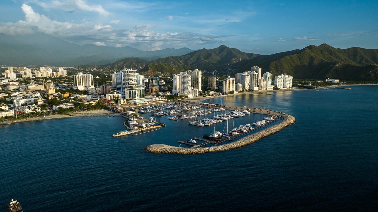 aerial view of santa marta