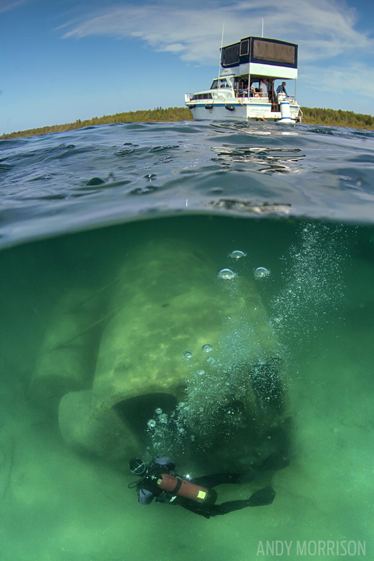 Monohansett shipwreck underwate photo