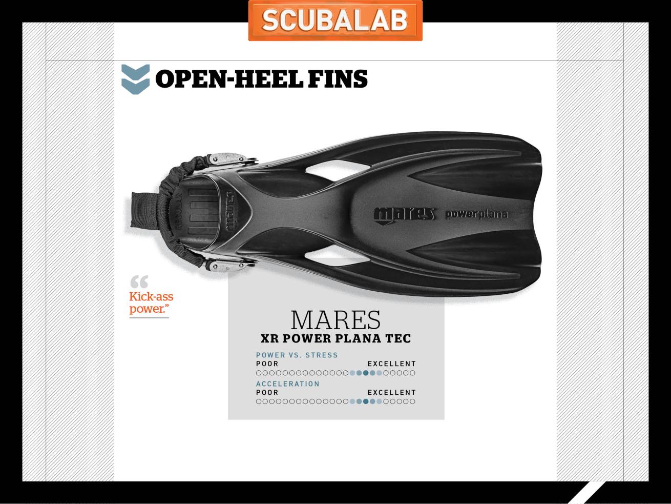 Mares XR Powre Plana Tec Scuba Diving Fins Scuba Lab Review Test