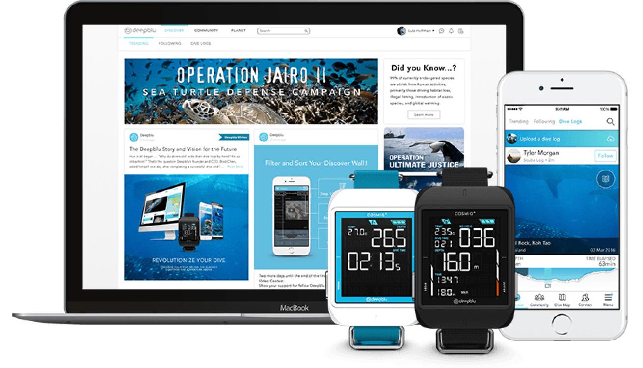 Deepblu Dive Log platform