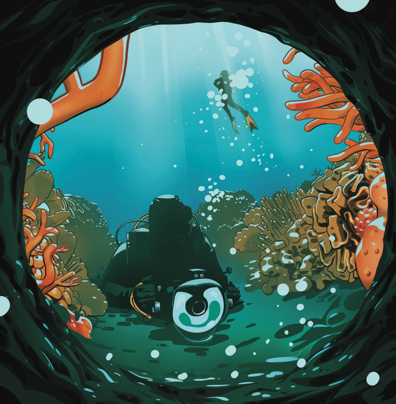 Scuba diving illustration