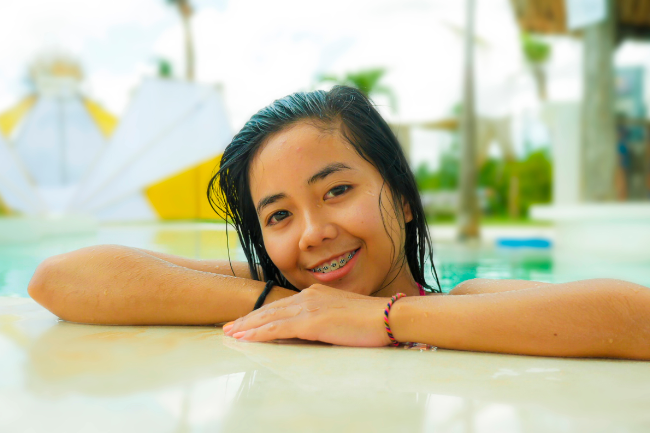 Girl with braces