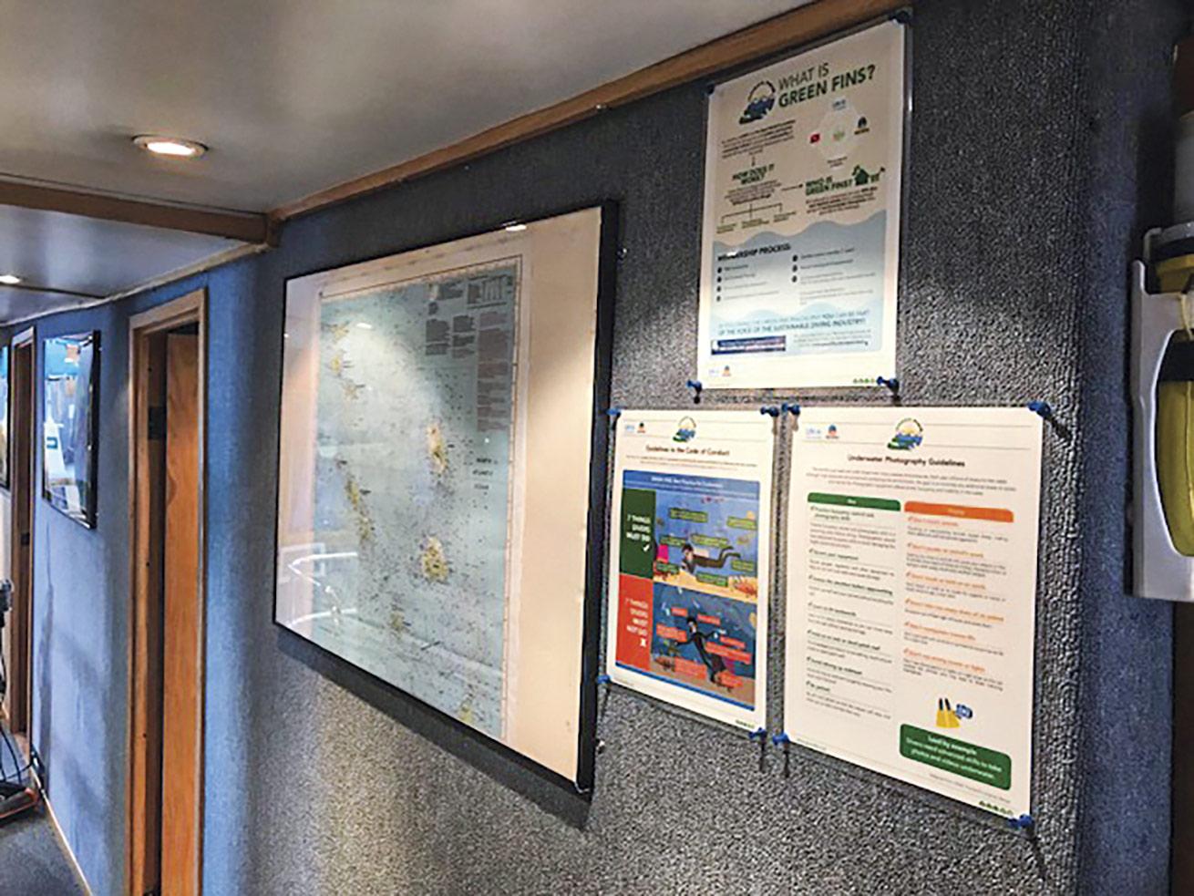 Green Fins literature provides eco-friendly tips for onboard guests.