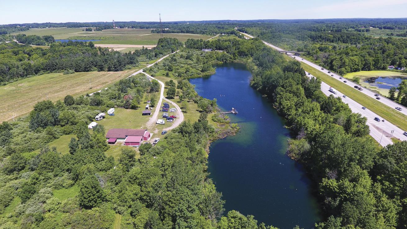 The 10-acre quarry is teeming with critters and underwater attractions
