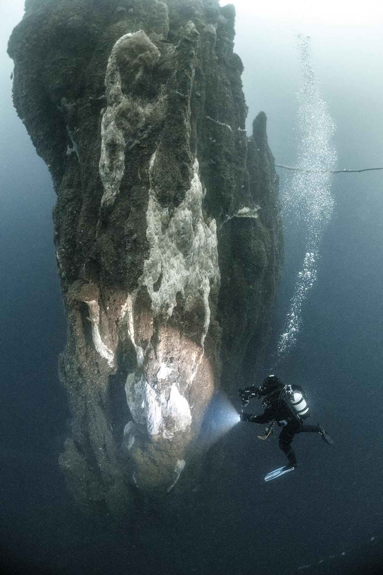 The Strýtan hydrothermal chimney.