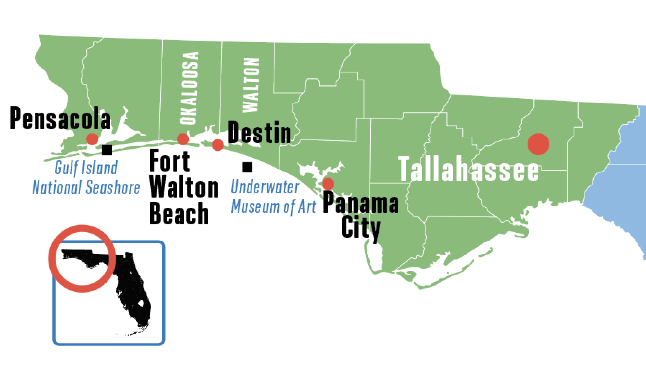 map of florida panhandle 