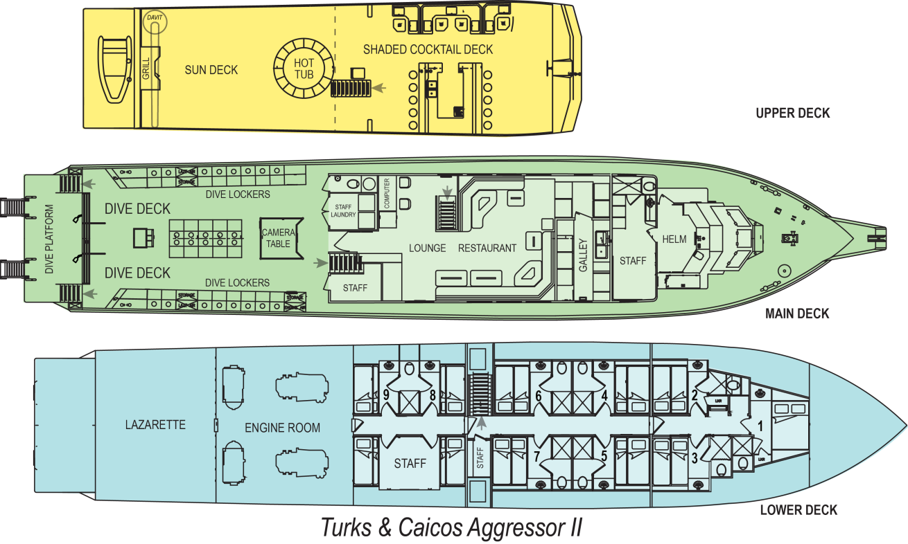 A blueprint of a liveaboard ship