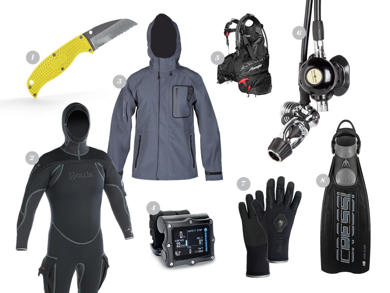 Scuba diving gear for cold water