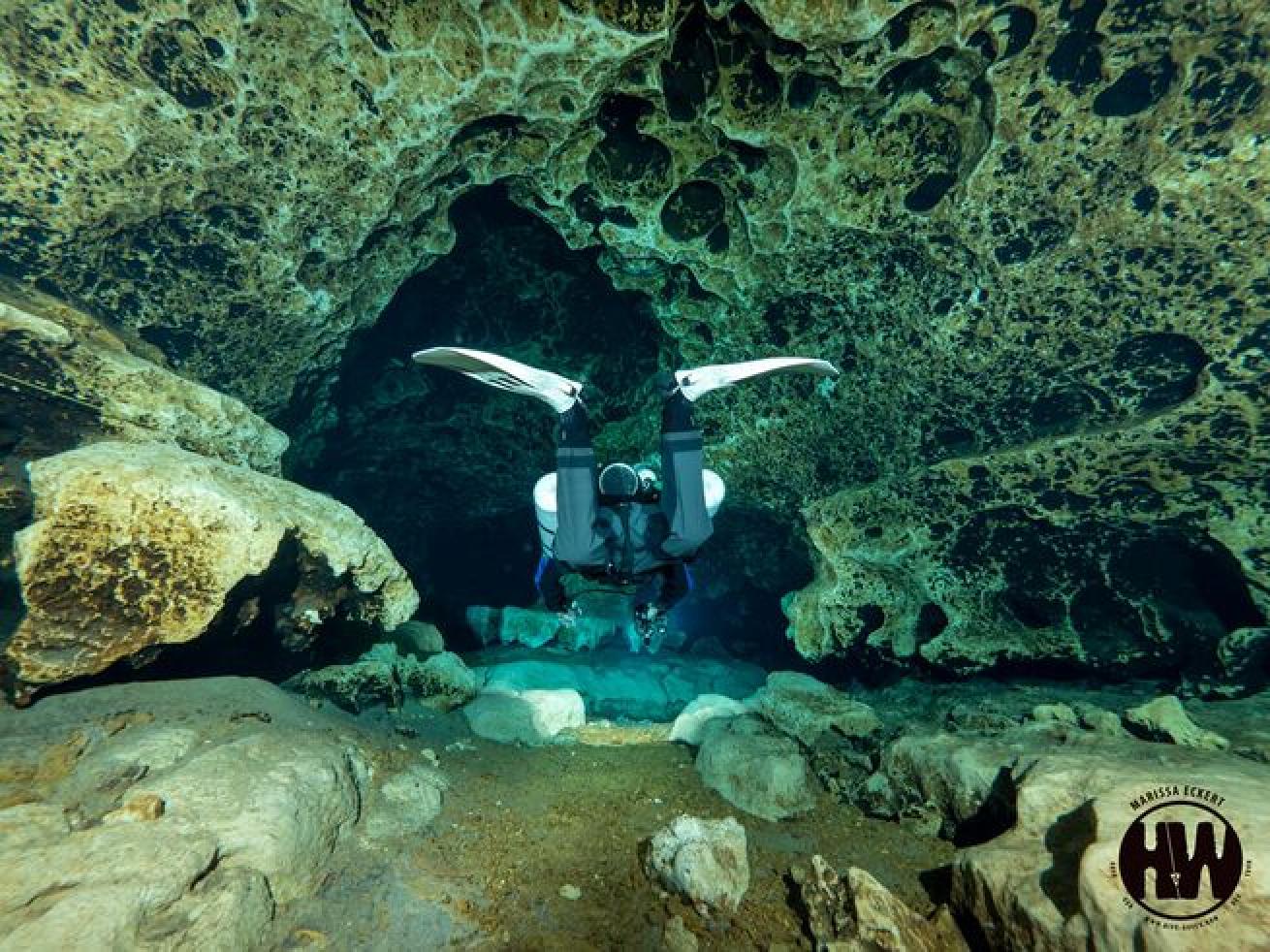 There is more than 28,000 feet of explored cave passage in Peacock Springs State Park.