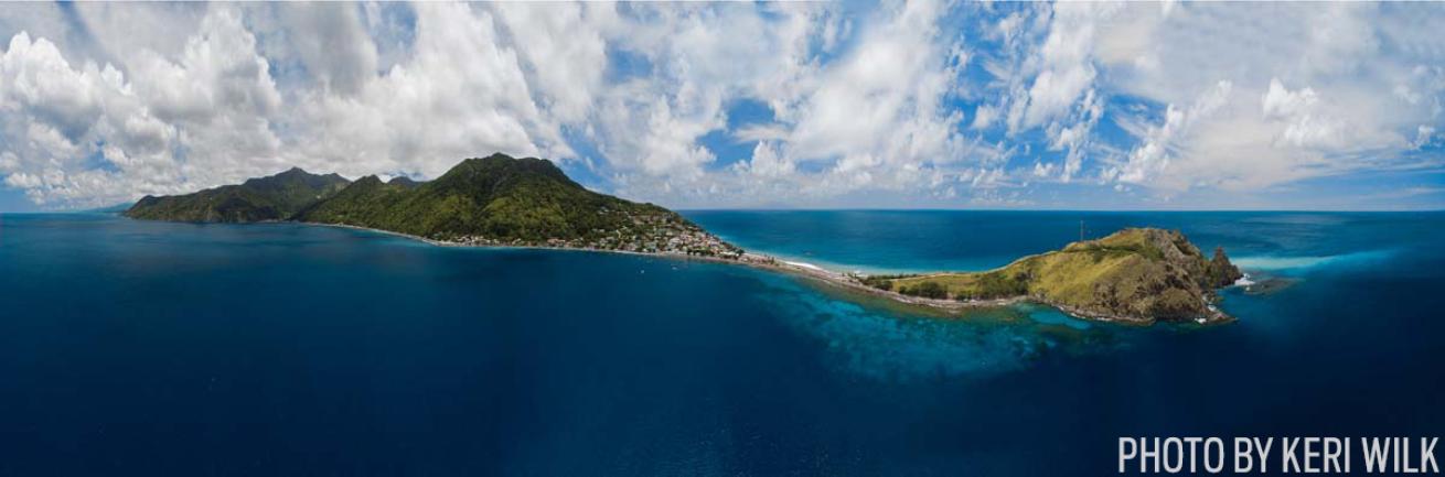 Dominica aerial view scott&#039;s head