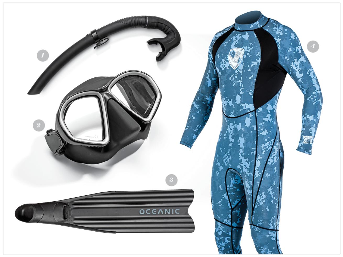 freediving gear snorkel mask