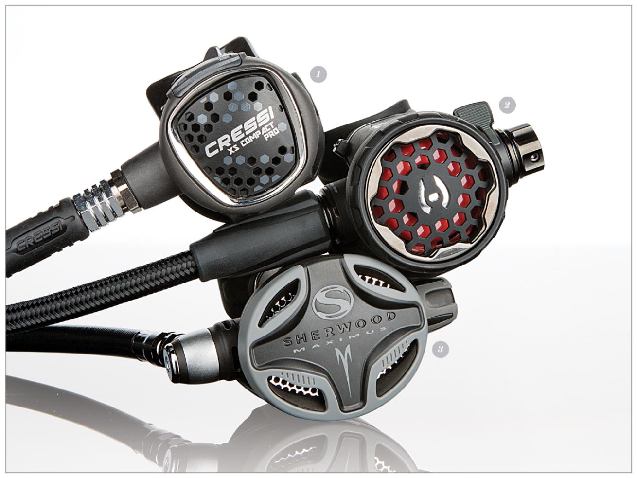 new scuba diving gear regulators