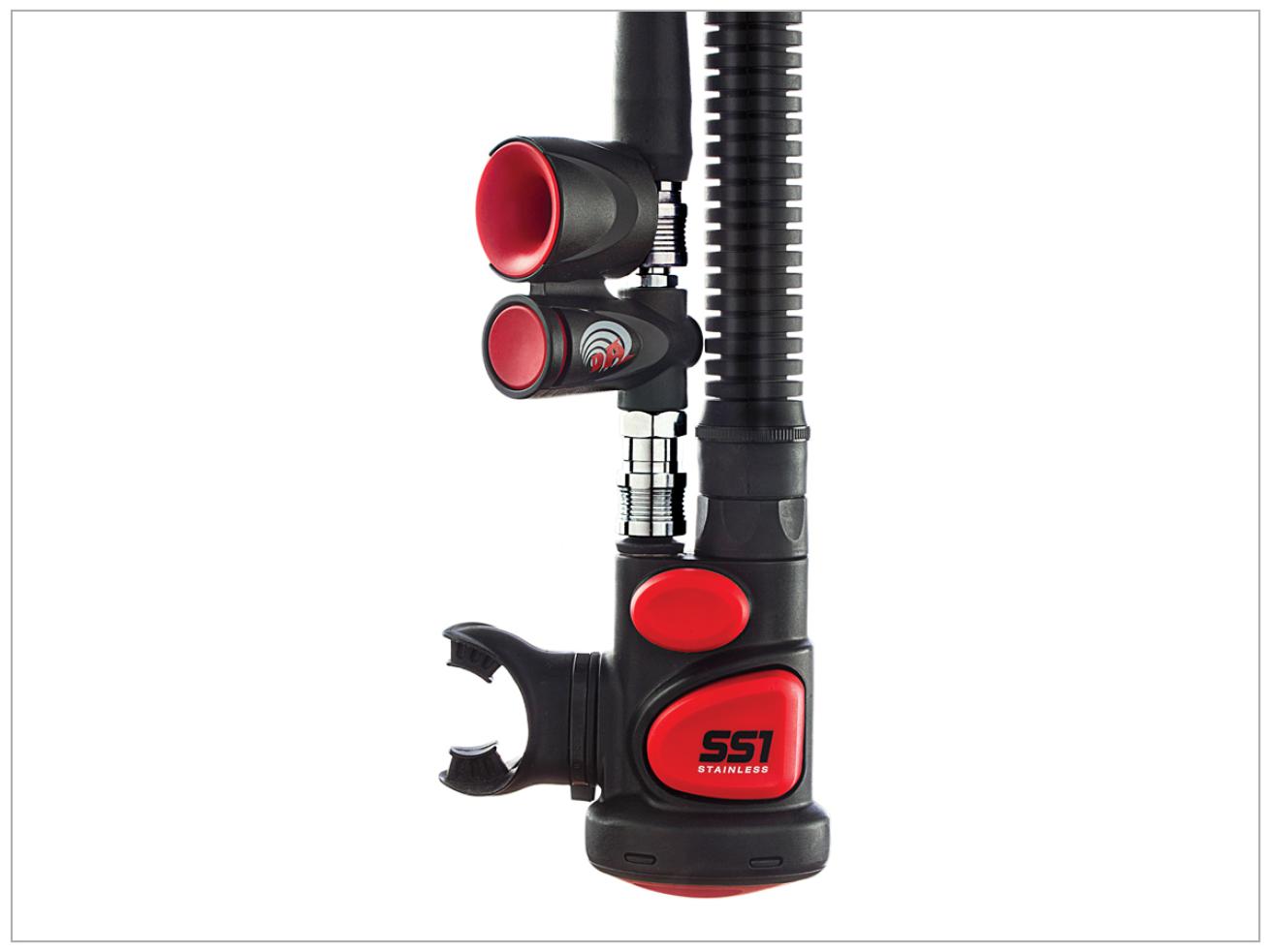 Scuba diving safety gear DiveAlert air horn signaling device