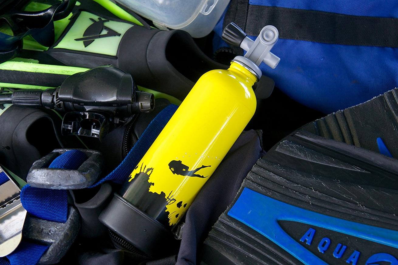 scuba tank water bottle