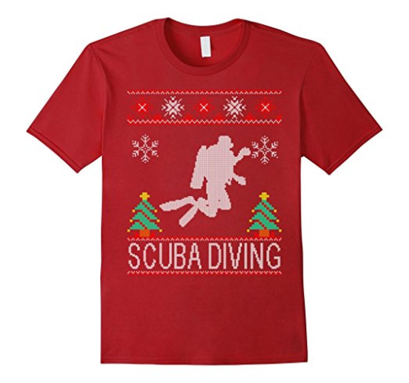 scuba diving christmas shirt
