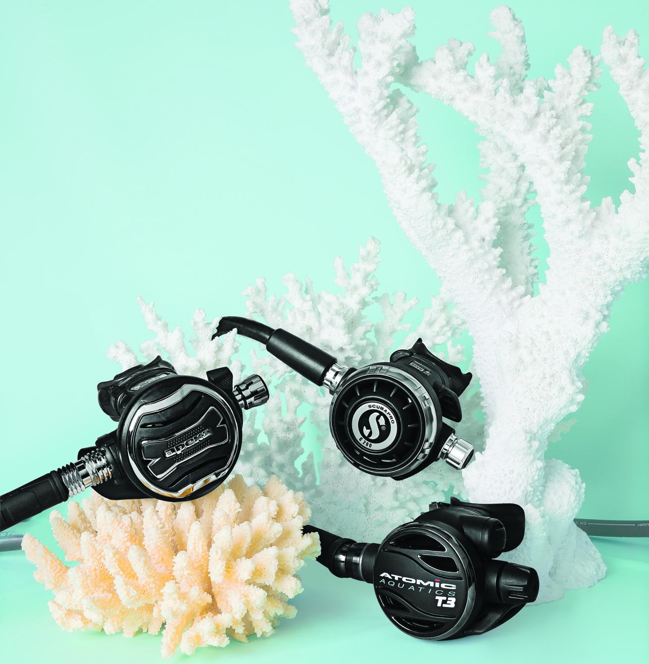APEKS XTX200, SCUBAPRO MK17/G260 & ATOMIC AQUATICS T3
