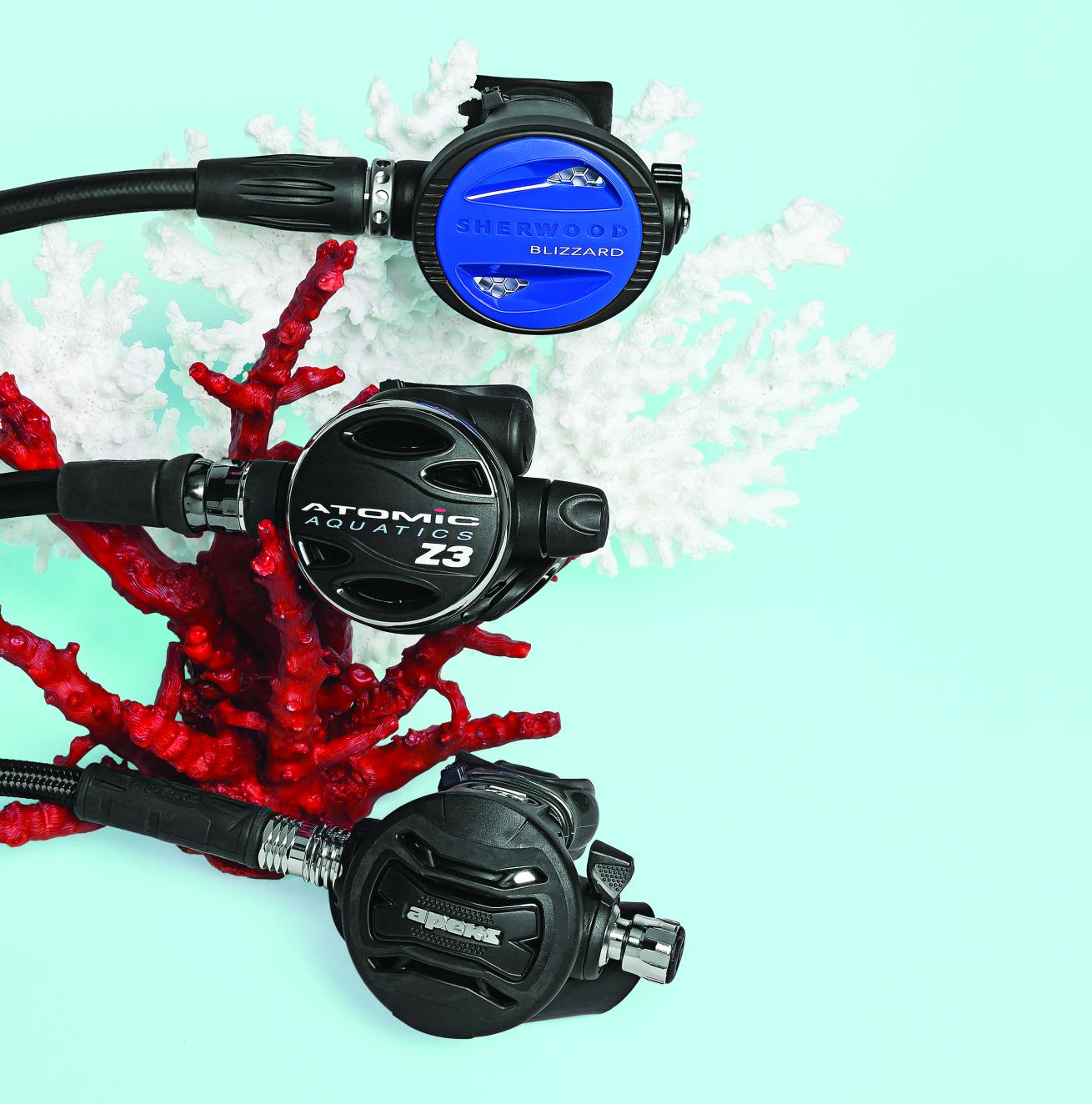 SHERWOOD SCUBA BLIZZARD, ATOMIC AQUATICS Z3 & APEKS XTX50