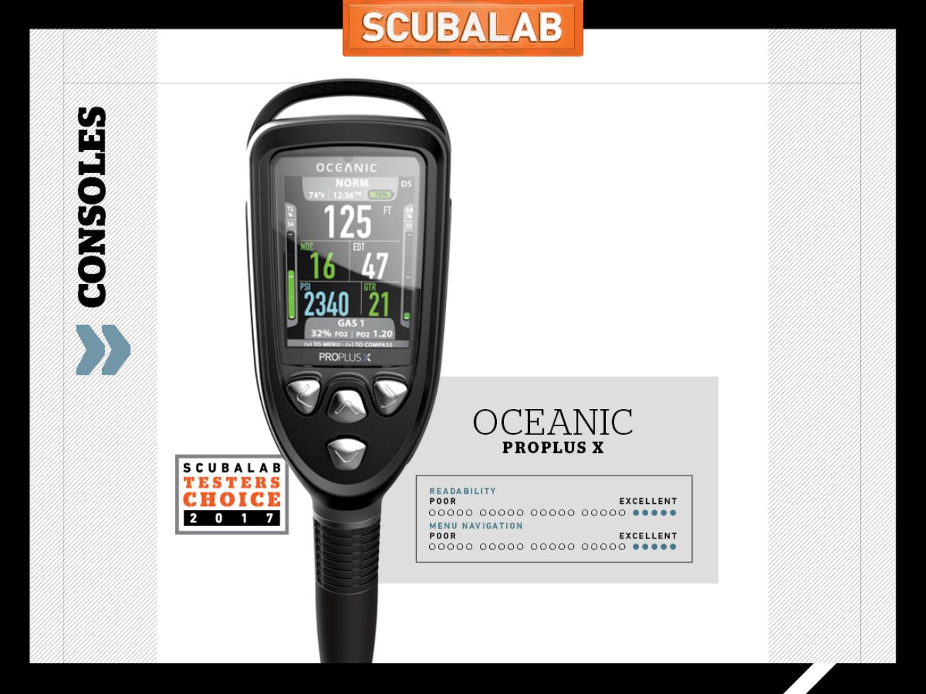 Oceanic ProPlus X console dive computer ScubaLab review